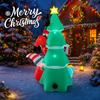 6.8FT LED Lit Inflatable Xmas Yard Decor Christmas Tree with Santa Elf Penguin Christmas Supplies Home Decor Ornaments Toy Gifts