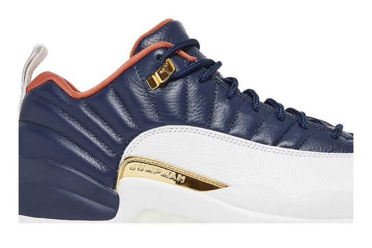 Men's Sneakers Jordan 12 Retro Low Golf Eastside Golf Midnight Navy/White-Burnt Sunrise-Metallic Gold