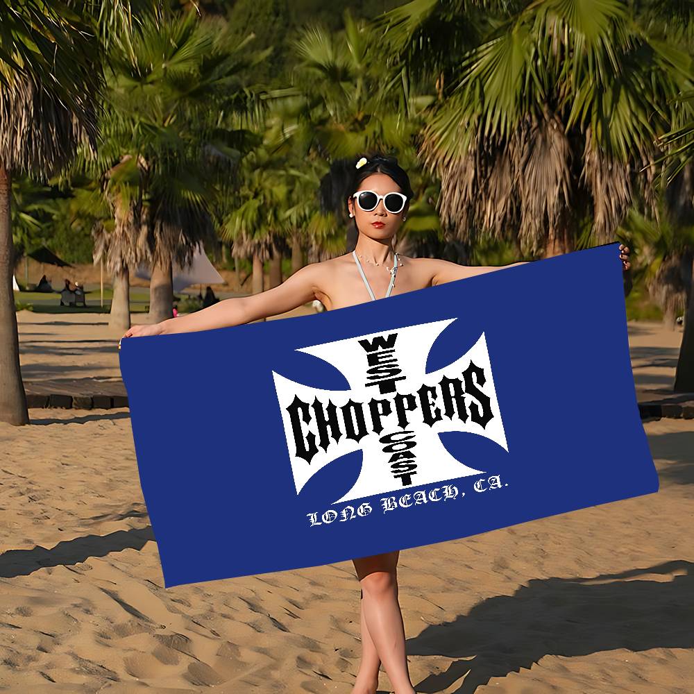 West C-Coast C-Choppers Полотенце для ванны из микрофибры, мягкое, хорошо впитывающее воду, дышащее, для девочек, детей, декоративное, с мультяшным рисунком, пляжное полотенце