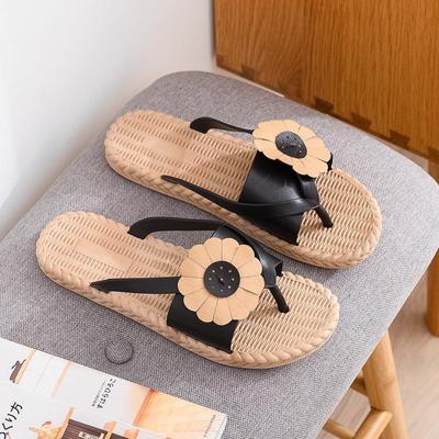 Модные женские шлепанцы ПВХ женские тапочки нескользящие балетки модные женские сандалии с подсолнухами летняя женская универсальная пляжная обувь