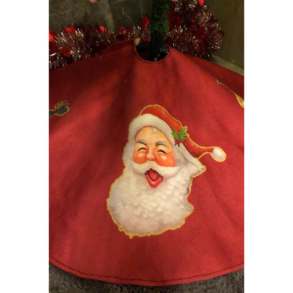 Рождественский чехол для ног из сосны, моющаяся ткань с липучкой, 65x65