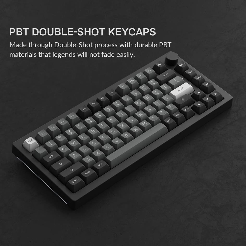 Akko 5075B Plus Black Silver English USB Bluetooth Wireless V3 Cream Blue Pro Magnetic Switch Tenkeyless Mechanical Keyboard with Gasket 3000mAh RGB
