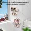 1Pc Simple Shoe Rack Wall-Mounted Bathroom Slippers Hook Holder Shoes Slipper Drain Storage Drying Rack Shoe Organizer Hanger