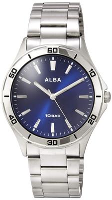 Спортивные часы Alba, усиленные водонепроницаемые, для повседневной жизни, купольное неорганическое стекло AQPK411, серебристый [Seiko Watch] (10 АТМ) Мужской