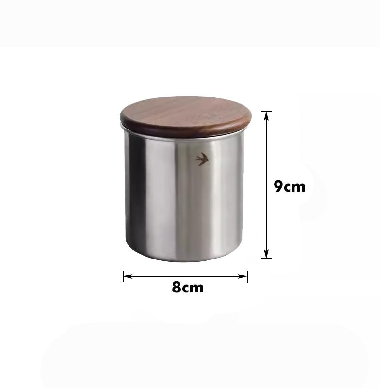 304 Stainless Steel Coffee Canisters with Lid, Food Storage Container for Coffee Bean, Nuts, Biscuits, Cereal - Kitchen Tools