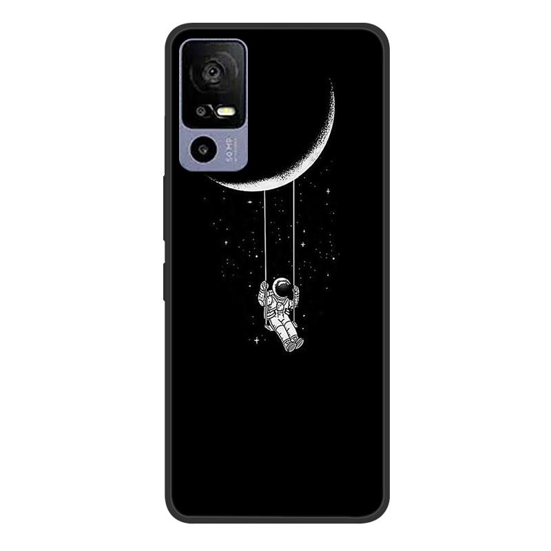 For TCL 40R 5G T771A Case Painted Soft Black Silicone Bumper Phone Cover for TCL 40 R 5G 6.6" Case TCL40R 40R Etui Coque Fundas