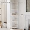 5 Tier Corner Shelf Stand, Industrial 65" Corner Shelves Display Shelf for Living Room Decor, Wall Corner Bookshelf Multi Unit