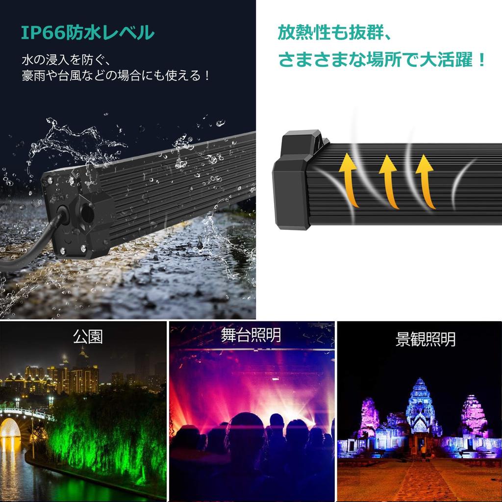 Прожектор MEIKEE 42 Вт RGB с высокой яркостью, регулируемой яркостью, цветным управлением и дистанционным управлением, настенный светильник для украшения интерьера, наружная вывеска