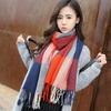 Thick Plaid Scarf Keep Warm Shawl Wrap Casual Imitation Cashmere Shawl  Gift