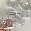 Contact Lens Case Portable Transparent Mini Simple One-piece Companion Case Contact Lens Double Case No Need To Twist The Lid