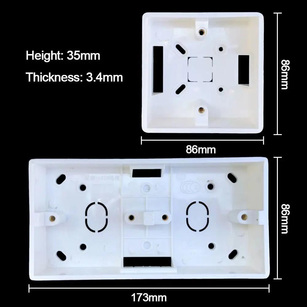 Wiring Organizer 86 Type Switch Socket Box Plastic PVC Junction Back Box External Mounting Box Standard Waterproof