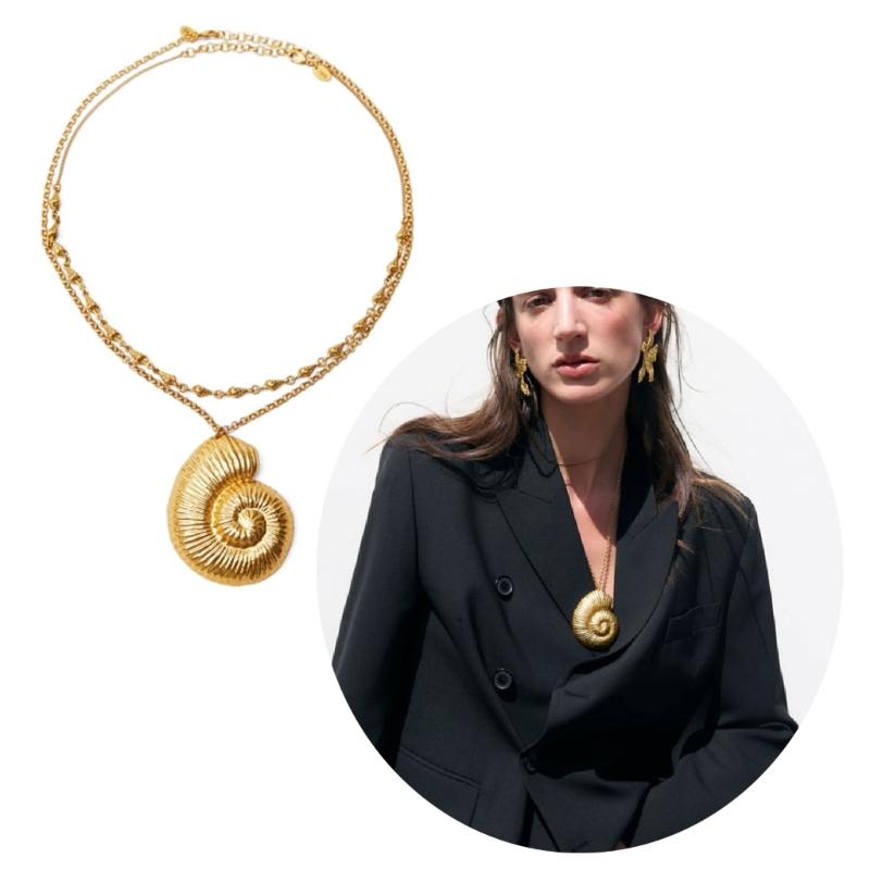 Панк Ракушка Кулон Ожерелье для Женщин Девушек Готическое Сладкое Крутое Двухслойные Толстые Ключицы Цепи Y2k Аксессуары Украшения