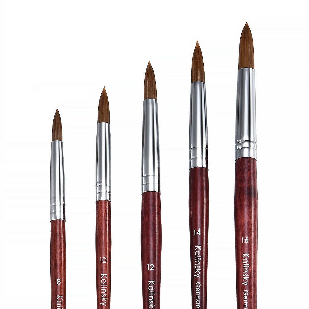 Polish Pen Wood Handle Flower Drawing Pen Nail Painting Brush Acrylic Nail Art Brush Sable Hair