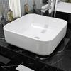 VidaXL Square Ceramic White Sink 39x39x13.5 Cm Countertop Basin Bathroom 142338