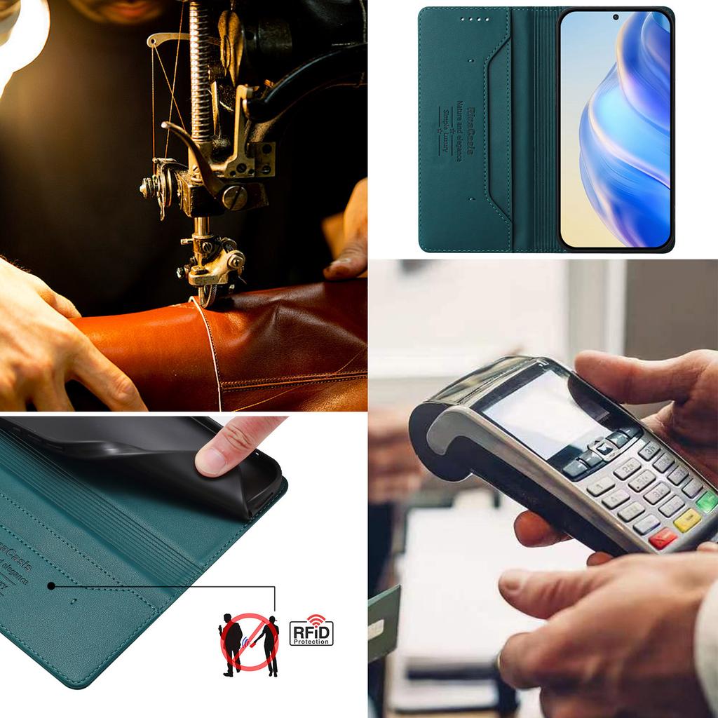 Luxury Leather Case For OnePlus Nord N10 CE4 N30 N300 Nord2T Nord3 OnePlus 10R RFID Blocking Card Slot Magnetic Attraction Stand Shockproof Flip Cover
