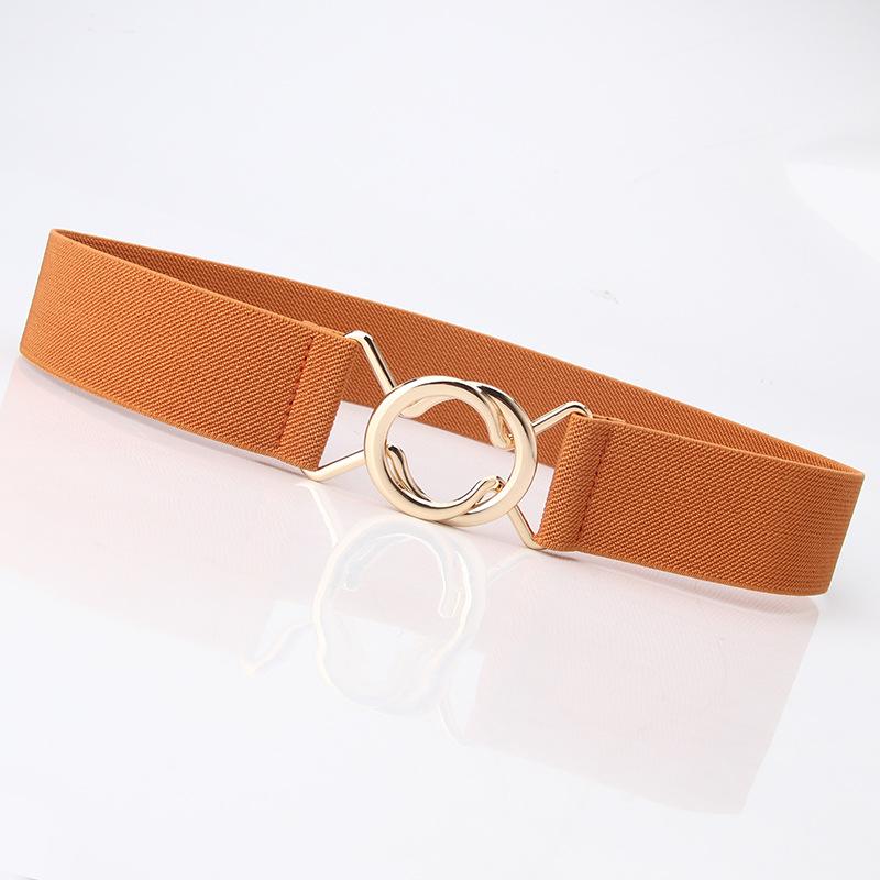 Women Fashion Elastic Waist Belt High Stretchy Dress Belt Skinny Wild Belt Girdle