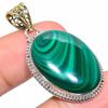 Подвеска из натурального малахита, ручная работа, из стерлингового серебра 925 пробы, 1,73 дюйма, u9o43