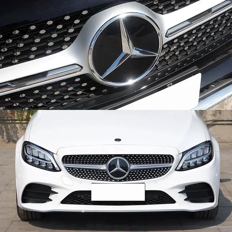 Звезда на решетку радиатора значок логотип зеркало низ 3D ABS логотип для Mercedes-Benz для Mercedes-Benz W177 X253 GLC/GLE-Класса 2019-2021