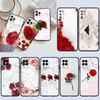 Red Rose Marble New High-End Shell Phone Case for Redmi Note 10 11 12 Pro Max 10S 10C 10T 11A 11S 12S 12C