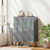 Narrow Shoe Storage Cabinet with Soft-Close Hinges and Adjustable Shelves for 15-20 Pairs of Shoes, Grey