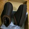 Womens Ethnic Style Chunky Sole Snow Boots Low Cut Fur-Lined Warm Waterproof Slip-On Winter Shoes