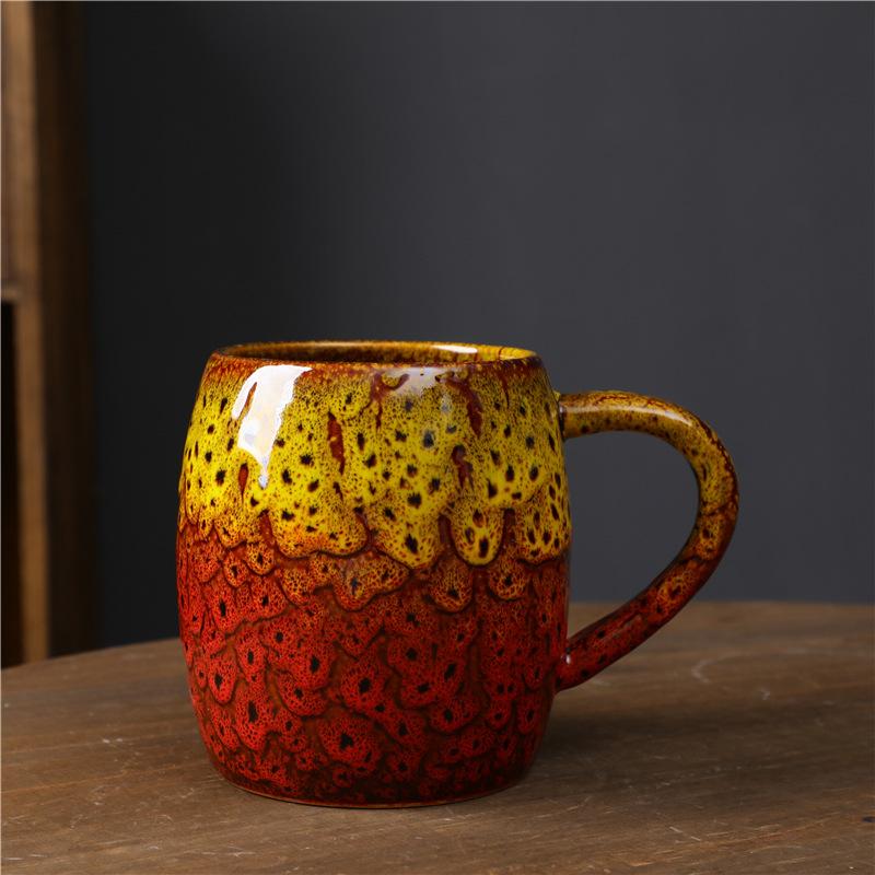 Kiln-Changed Ceramic Cup Large Capacity Cup Office Gift Water Cup Household Retro Coffee Cup