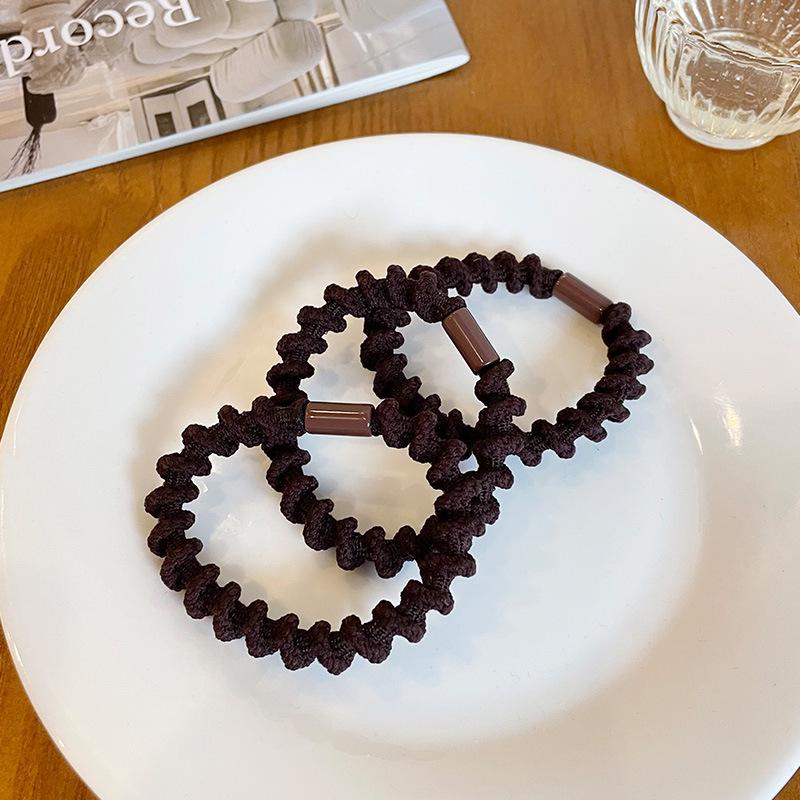 Прочная высокоэластичная веревка для волос для женщин: Простая резинка для волос с ниткой для осени и зимы, идеально подходит для высоких хвостов.