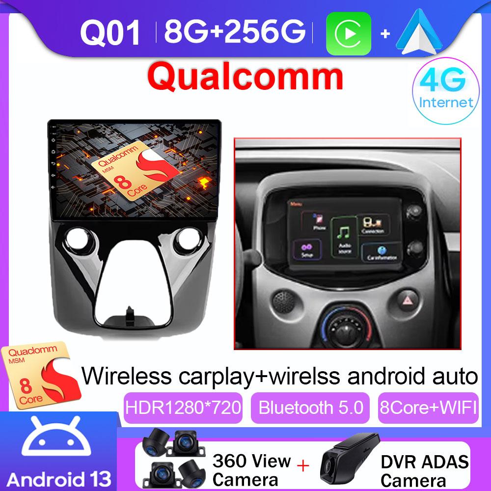 Car Radio For Peugeot 108 For Toyota Aygo B40 2014 - 2021 Android OS Navigation 4G WIFI BT No 2Din DVD GPS CPU Multimedia Player