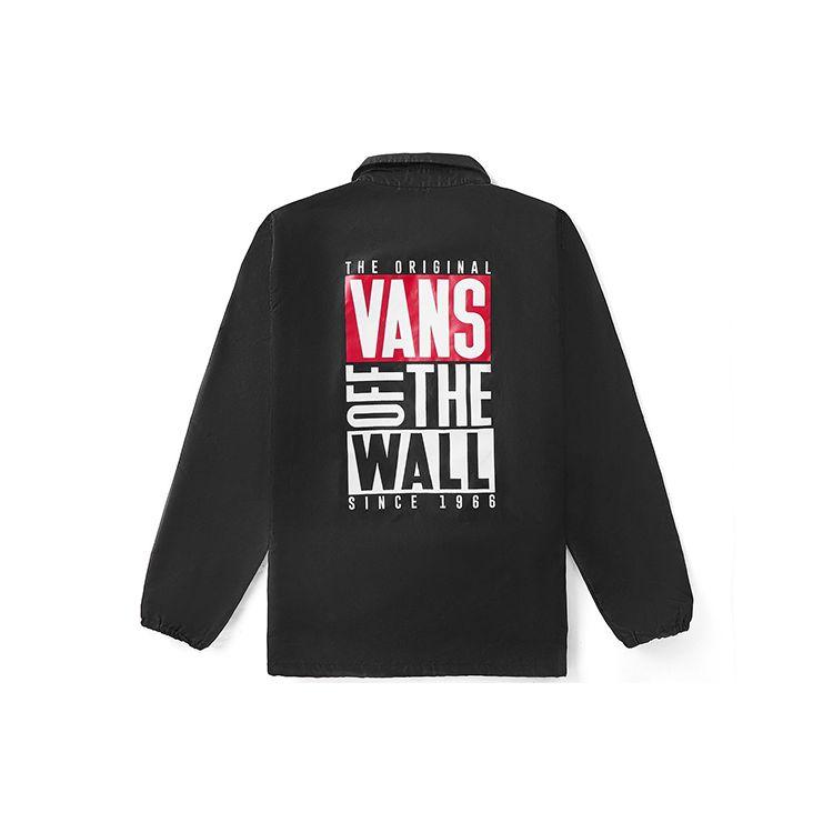 Vans Classic Printed Coach Jacket Men Jackets Black VN0A4MLEBLK