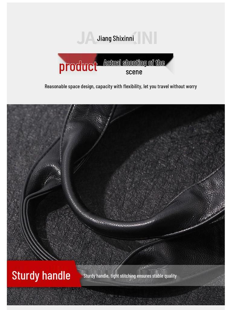 Мужская кожаная сумка кроссбоди через плечо 2023 - Деловая и повседневная дорожная сумка