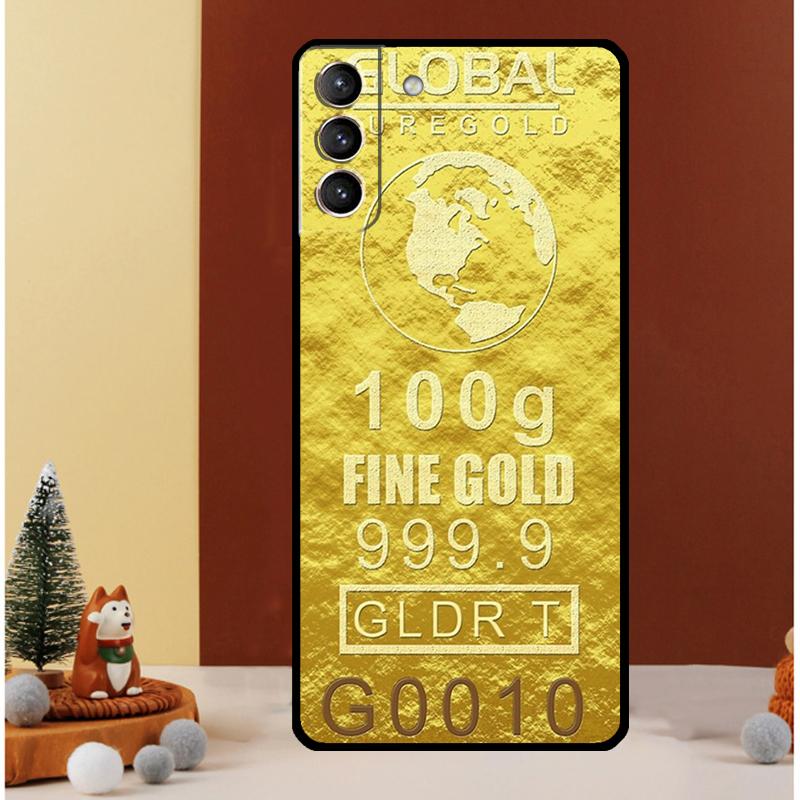 Switzerland Fine Gold Case For Samsung Galaxy S23 Ultra S24 S22 Note 20 Ultra 10 Plus S8 S9 S10 S20 S21 FE Cover