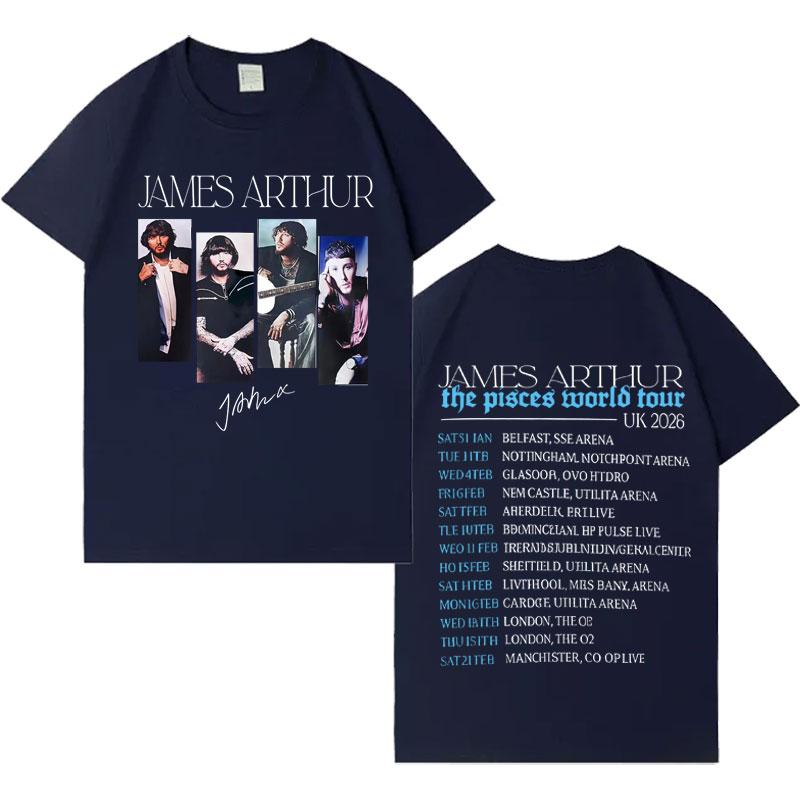 Singer James Arthur Mens T Shirt Fashion New Album 2026 Casual Oversized TShirts Hip Hop High Quality Cozy Short Sleeve Unisex