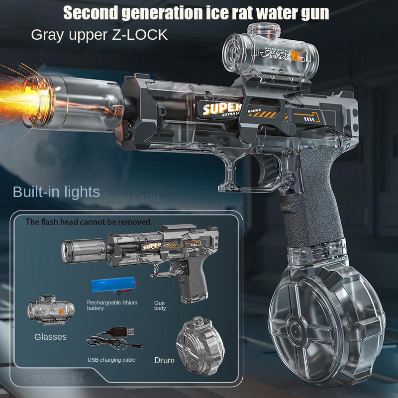 Лето Новинка Ледяной Мышь Электрический Водяной Пистолет Пистолет Стреляющая Игрушка Полностью Автоматическая Стрельба Уличная Игрушка Для Детей Мальчиков Девочек Взрослых Подарок
