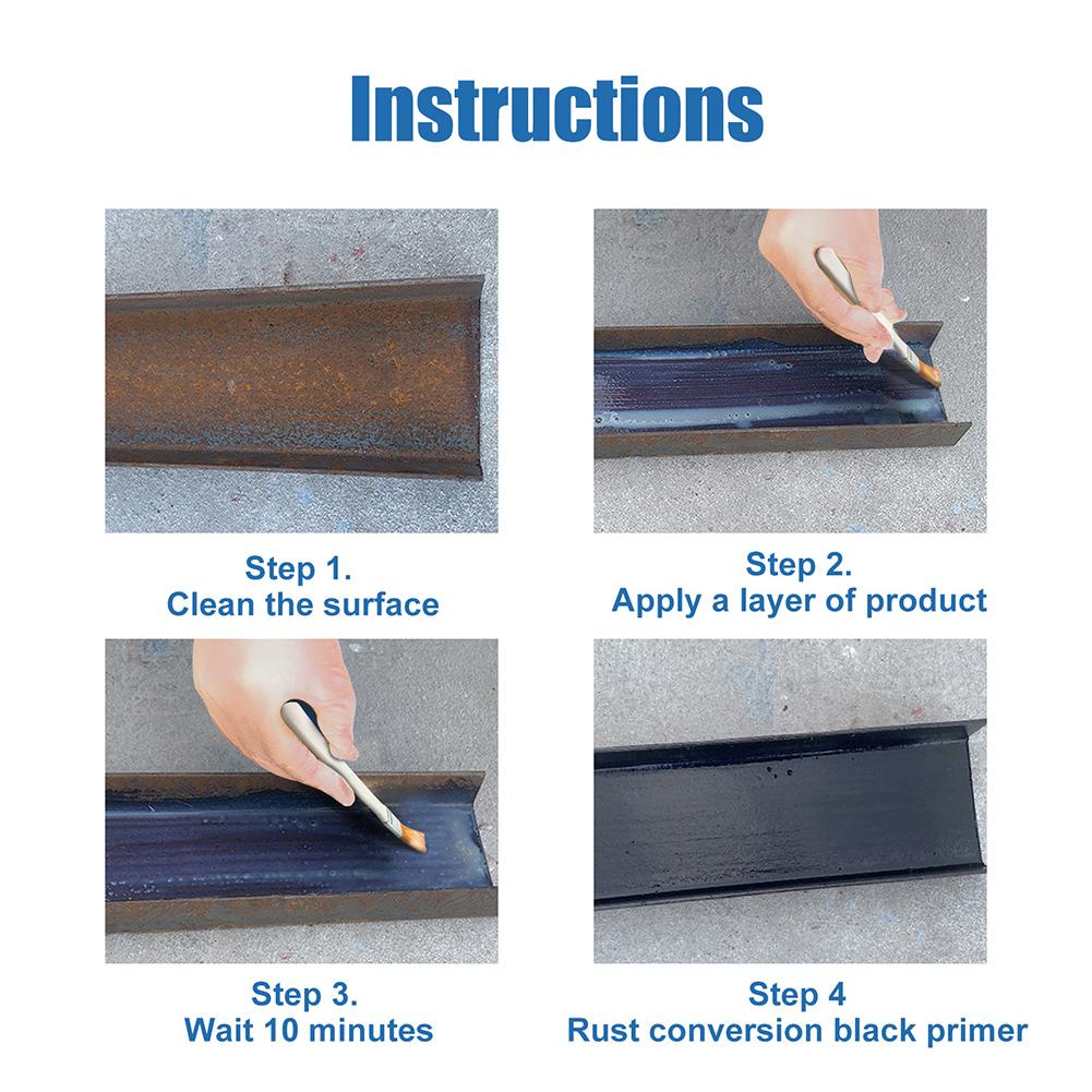 Металлический спрей для удаления ржавчины с кистью, очиститель краски для железа