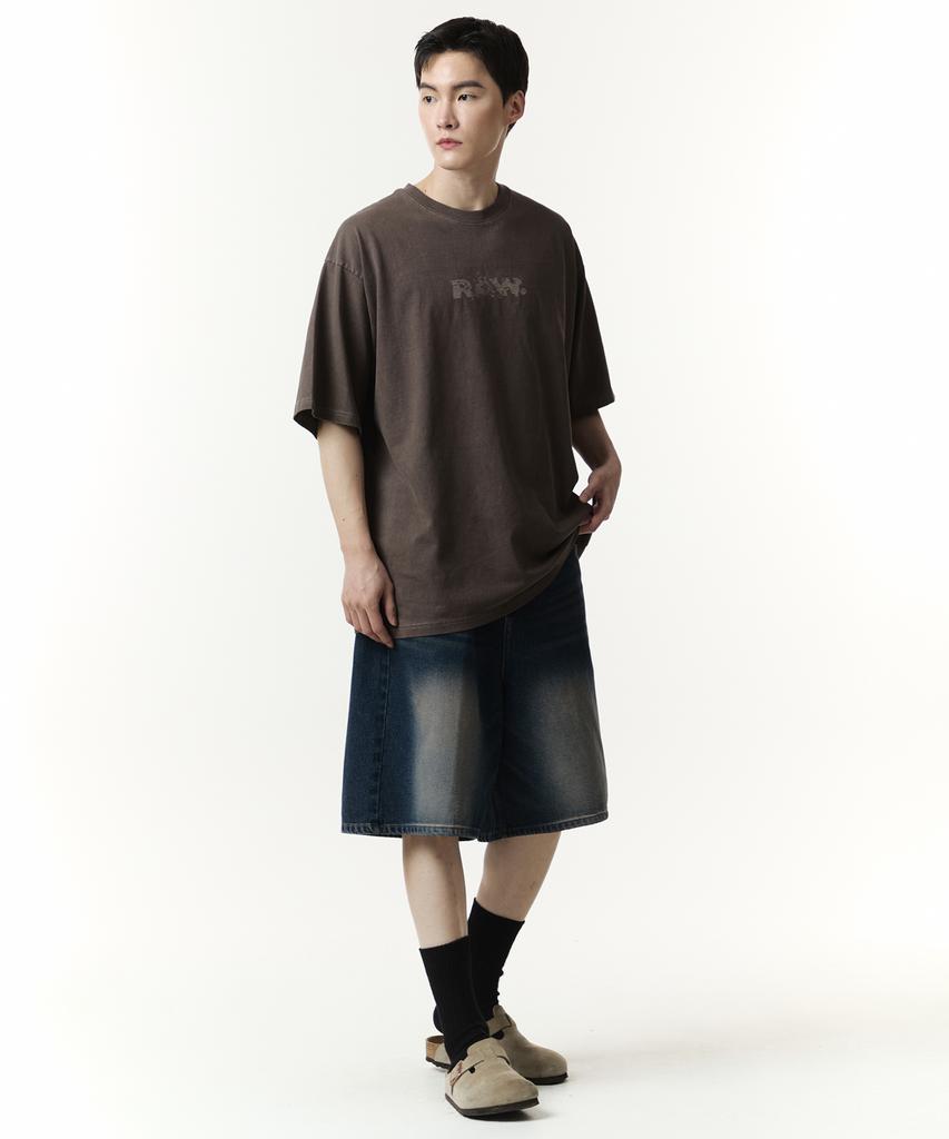 RAW LAB Bermuda Denim Half Shorts (Mud Blue)