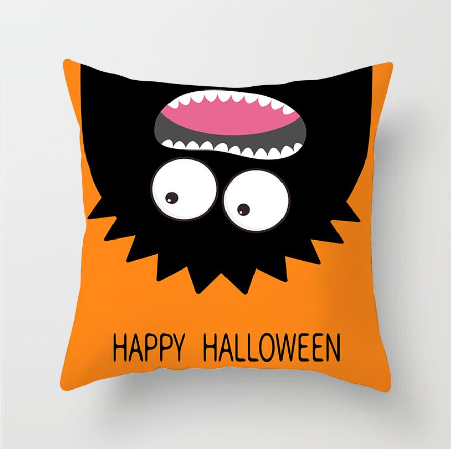 New Style Hello Halloween Print Pillow Case Polyester Festival Home Decor Fabric Sofa Pillowcase Comfortable Car Cushion Cover