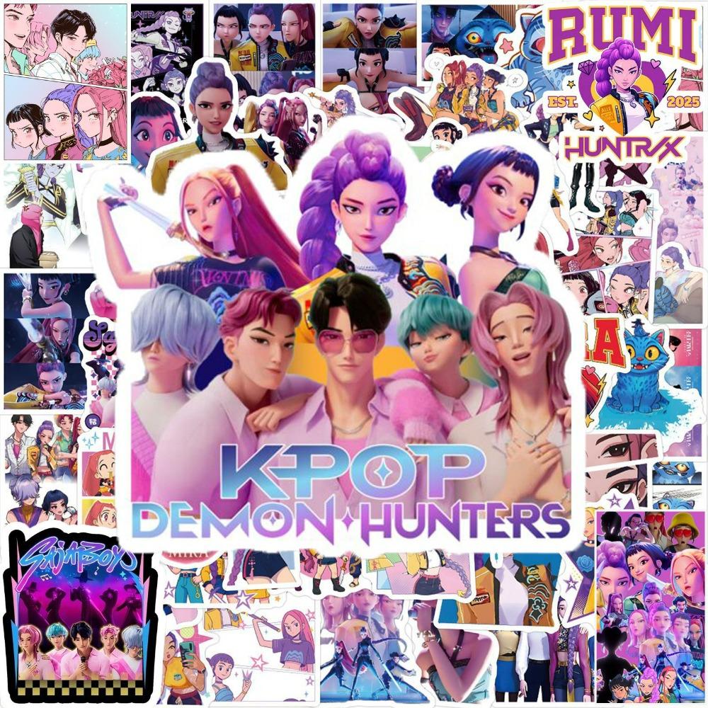 Кавайные Аниме K-pop Охотник на Демонов Наклейки Мультяшные Запечатывающие Наклейки Водонепроницаемые DIY Скрапбукинг Канцелярские Товары Милые Наклейки Подарки