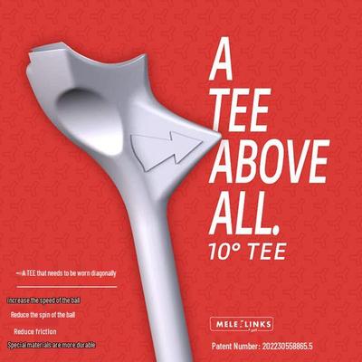 Тройники для гольфа Melo: Набор пластиковых подставок для мячей с наклоном 10°