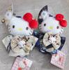 Оригинальный японский брелок-плюш Hello Kitty в кимоно с цветами сакуры