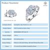 S925 Sterling Silver Ice Cut Radiant Cut Zircon Ring with Trillion Accents  Bold Geometric Sparkle for Timeless Statement Style