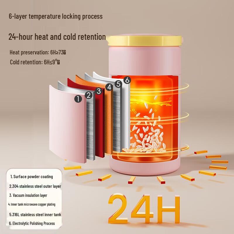 TAFUCO 0.8L 316 Stainless Steel Insulated Food Jar