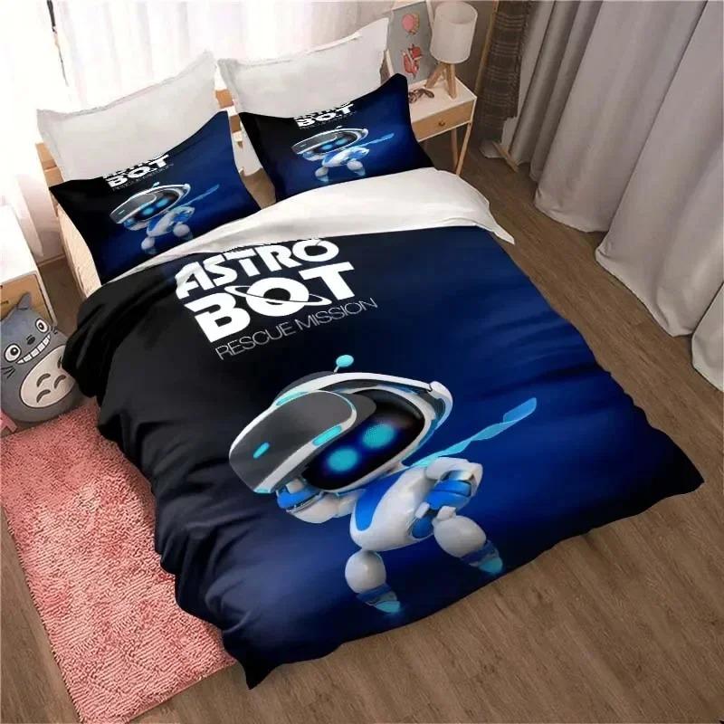 ASTRO BOT Милый Мультяшный Комплект Постельного Белья Пододеяльник Наволочка Односпальный Двуспальный King Size Взрослый Мальчики Спальня