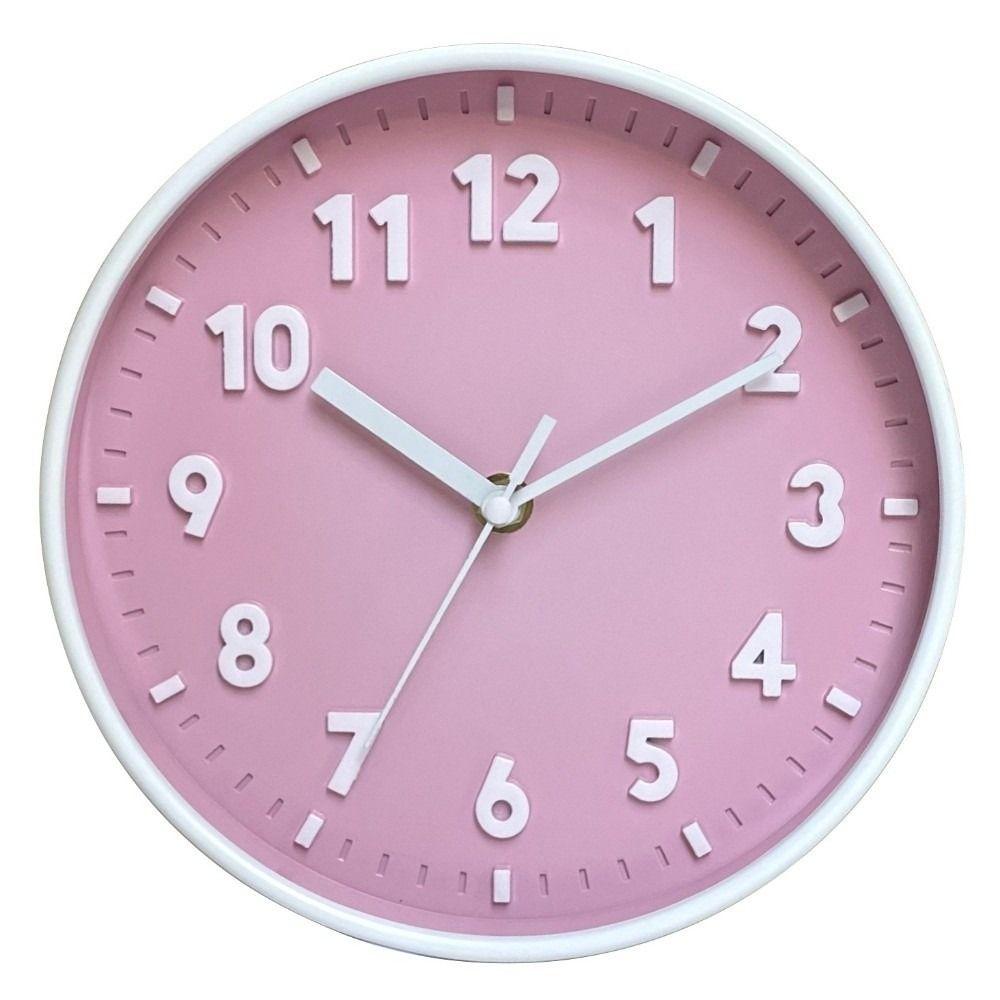Wall Mounted 3D Number Wall Clock 8 Inch Round Clocks Office Decoration Silent Clocks Children