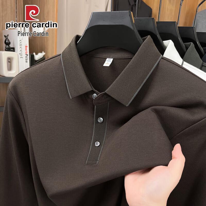 Pierre Cardin Мужская футболка-поло с длинным рукавом из модала и хлопка
