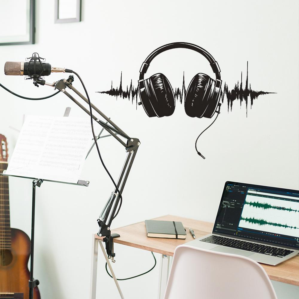 Ослепительные наушники Sonic Wire Спальня Гостиная Кабинет Украшение фона дома Наклейки на стену