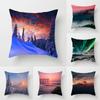 Sunset Twilight Natural Landscape Printed Pillow Cover Sofa Decoration Ornament Car Seat Cushion Cover Home Decor Pillow Cover