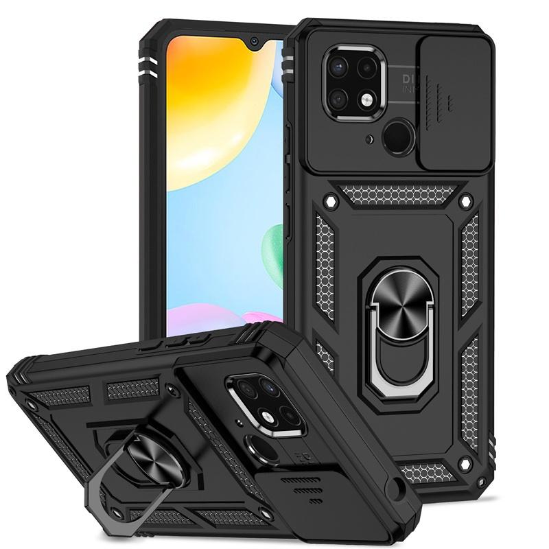 Чехол для Xiaomi Redmi 10C Case Armor Слайд Защита камеры Кольцо-подставка Чехол для телефона Для Redmy 10C 10 C Redmi10C Ударопрочный Funda