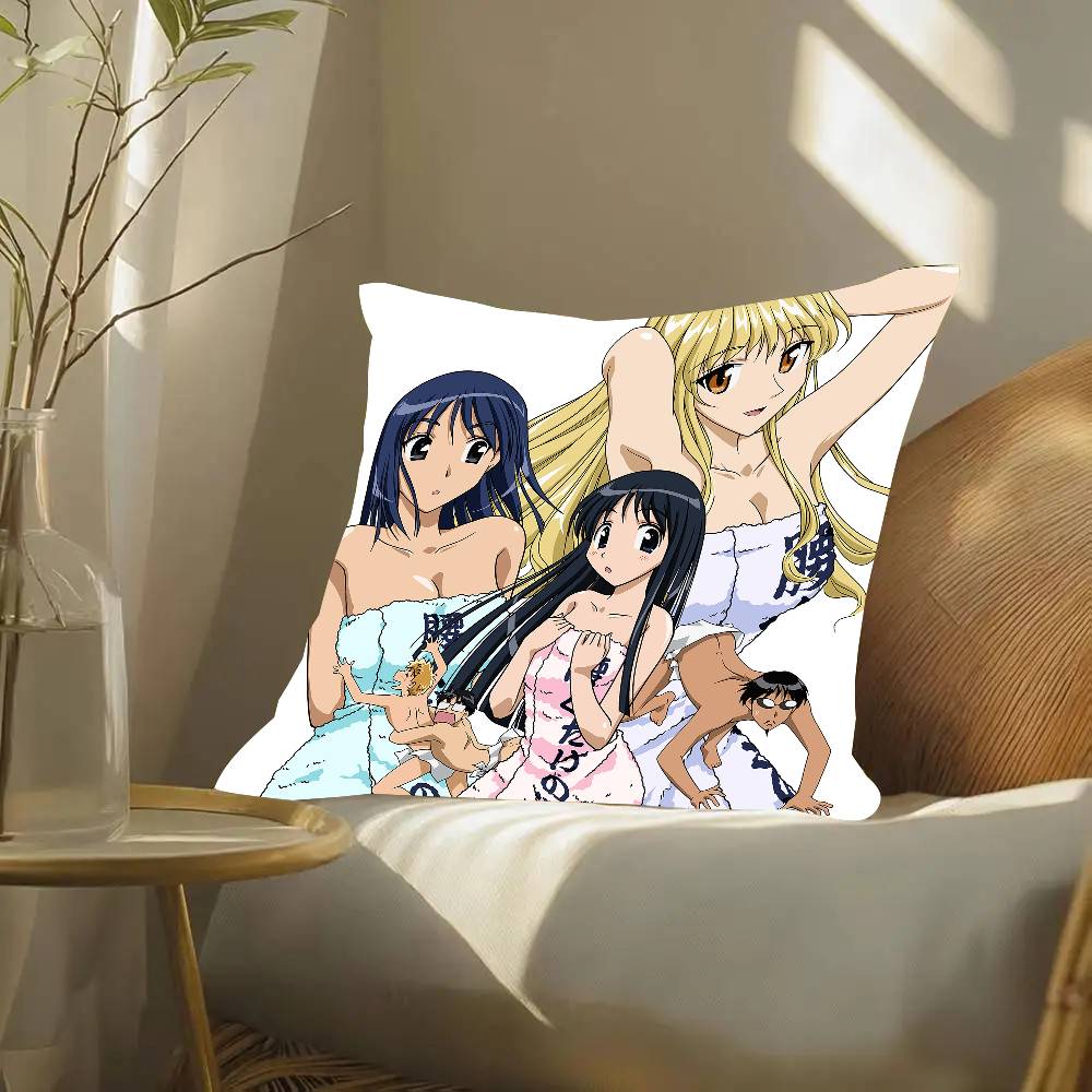 School R-Rumble Anime Pillow Case Fashion Square Pillowcase Bedroom Sofa Room Ins Decoration Leisure