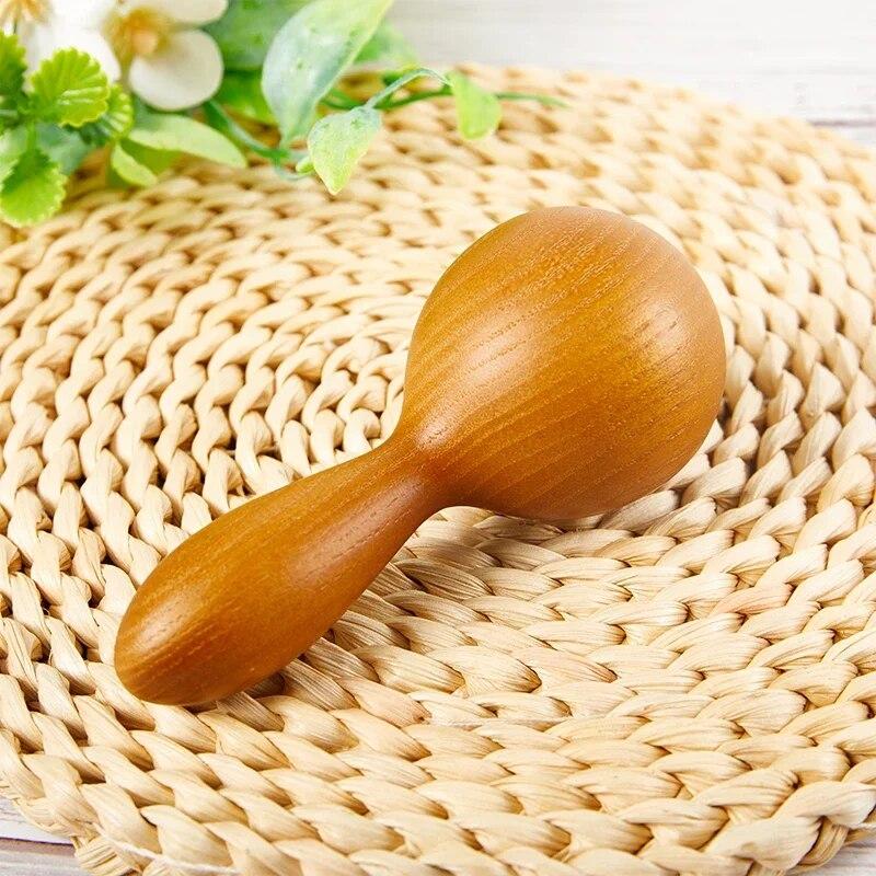 Wooden Massager Essential Oil Massage Stick Body Spa Meridian Tapping Massage Hammer Therapy Relaxation Round Ball Massager