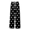 Women Summer Boho Palazzo Pants High Waist Wide Leg Rinting Casual Trousers With Pockets